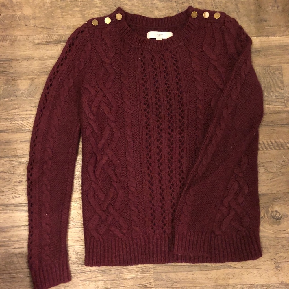 Loft purple/maroon sweater